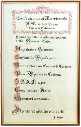 Foto e immagini dei servizi forniti dalla Misericordia di Camucia-Calcinaio